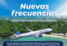 Aumentan vuelos Houston-Puerto Escondido por temporada invernal