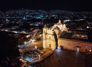 Oaxaca de Juárez brilla con la nueva iluminación de la Basílica de la Soledad