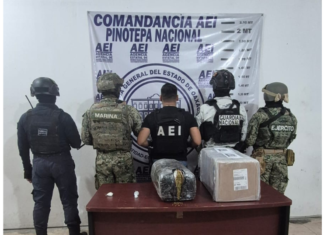 Aseguran cocaína, marihuana y cristal, en paquetería de Pinotepa Nacional