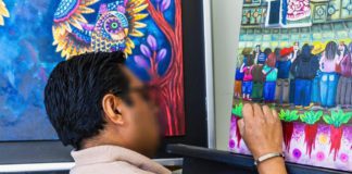 Artista plástico del Centro Penitenciario Etla, autor de la imagen oficial de la Noche de Rábanos 2025