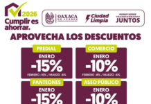 Continúan vigentes los descuentos en el pago del predial en Oaxaca de Juárez