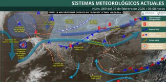 Avance del frente frío número 33 provocará lluvias y bajas temperaturas