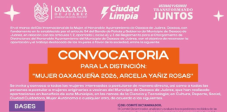 Emiten convocatoria para la distinción “Mujer Oaxaqueña 2026, Arcelia Yañiz Rosas”