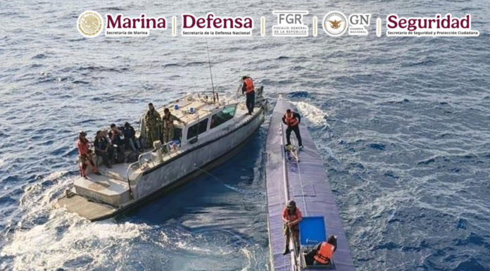 México intercepta semisumergible con más de cuatro toneladas de cocaína