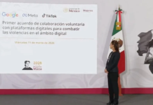 Anuncia acuerdo con Google, TikTok y Meta para atender la violencia contra las mujeres