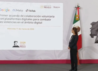 Anuncia acuerdo con Google, TikTok y Meta para atender la violencia contra las mujeres