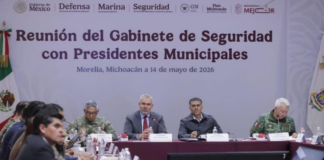 Realiza Harfuch reunión de seguridad en Michoacán