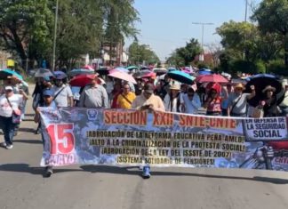 Amaga Sección 22 con paro indefinido; acusa falta de respuesta a sus demandas