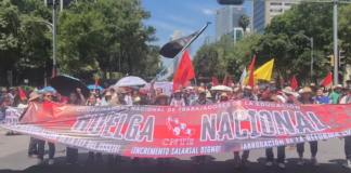 Acusa CNTE represión del gobierno de Sheinbaum