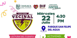 Invitan al Club de Verano Vecinal en San Felipe del Agua