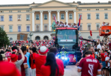 Haaland y la selección de Noruega son recibidos por el rey de su país