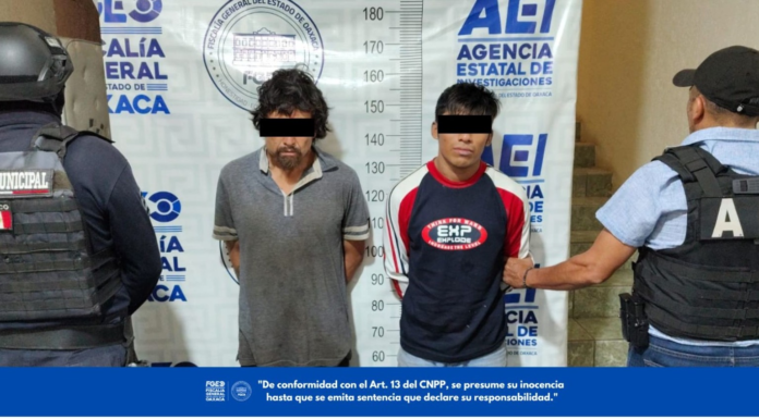 Operativo en Etla; hay dos personas detenidas y aseguran droga