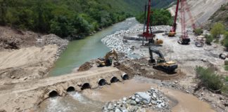 Avanza construcción del puente “El Tornillo” en la carretera al Istmo