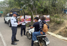“Piensa, lleguemos a salvo”: concientiza Policía Vial a motociclistas