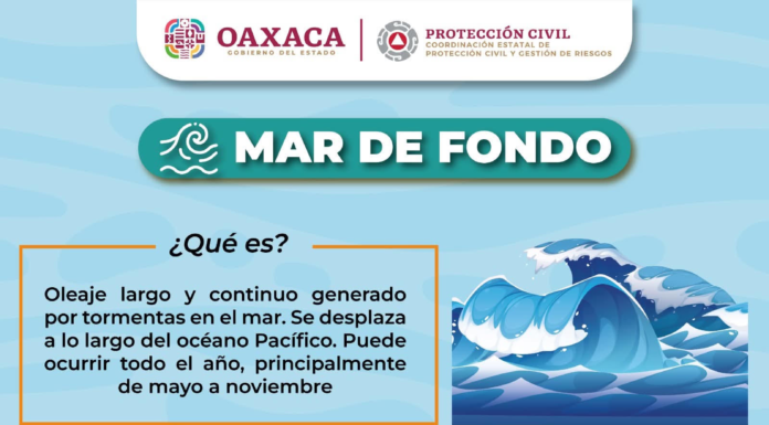 Exhortan a extremar precauciones ante Mar de Fondo en Oaxaca
