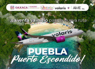 Disponibles los boletos para el nuevo vuelo Puebla–Puerto Escondido