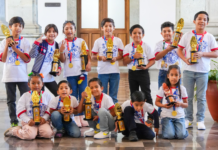 Reconocen a niñas y niños que participaron en concurso internacional de aritmética