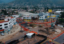 Avanza cimentación del Paso a Desnivel Monumento a Juárez