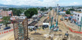 Paso a Desnivel Monumento a Juárez avanza en cimentación y mantiene semáforo verde