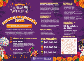 Invitan a participar en el concurso Catrina Oaxaqueña 2026