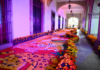 Inauguran el tapete y altar monumental de Día de Muertos en Palacio de Gobierno