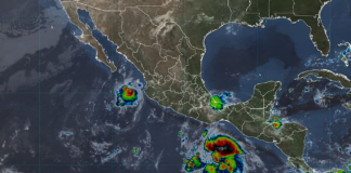 Se fortalece tormenta tropical Trudy frente a las costas de Oaxaca
