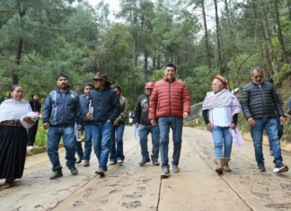 Impulsan conectividad de la Sierra de Juárez; inauguran dos caminos